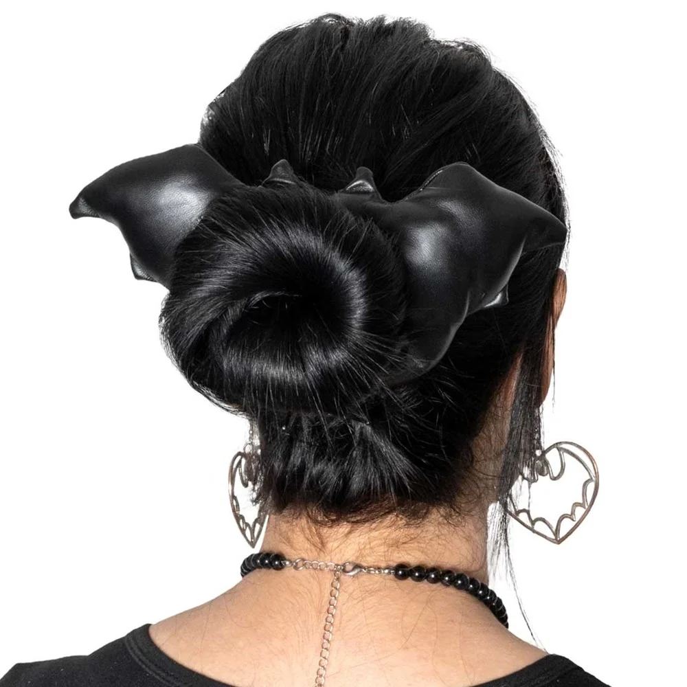 Kreepsville - Bat Bun Topper Haar scrunchie - Zwart